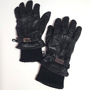 Auclair black leather gloves